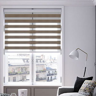 Рулонная штора День-Ночь цвета шоколад