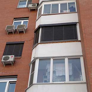 Рафшторы (Фасадные жалюзи) - темные в квартиру